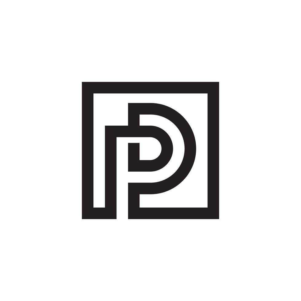 vecteur de modèle de conception de logo lettre pd ou dp