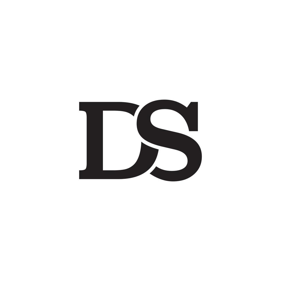 concept de conception de logo de lettre initiale ds ou sd vecteur