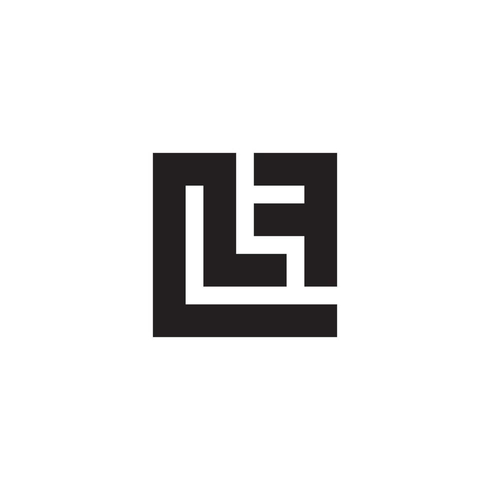 lf ou fl vecteur de conception de logo de lettre initiale.
