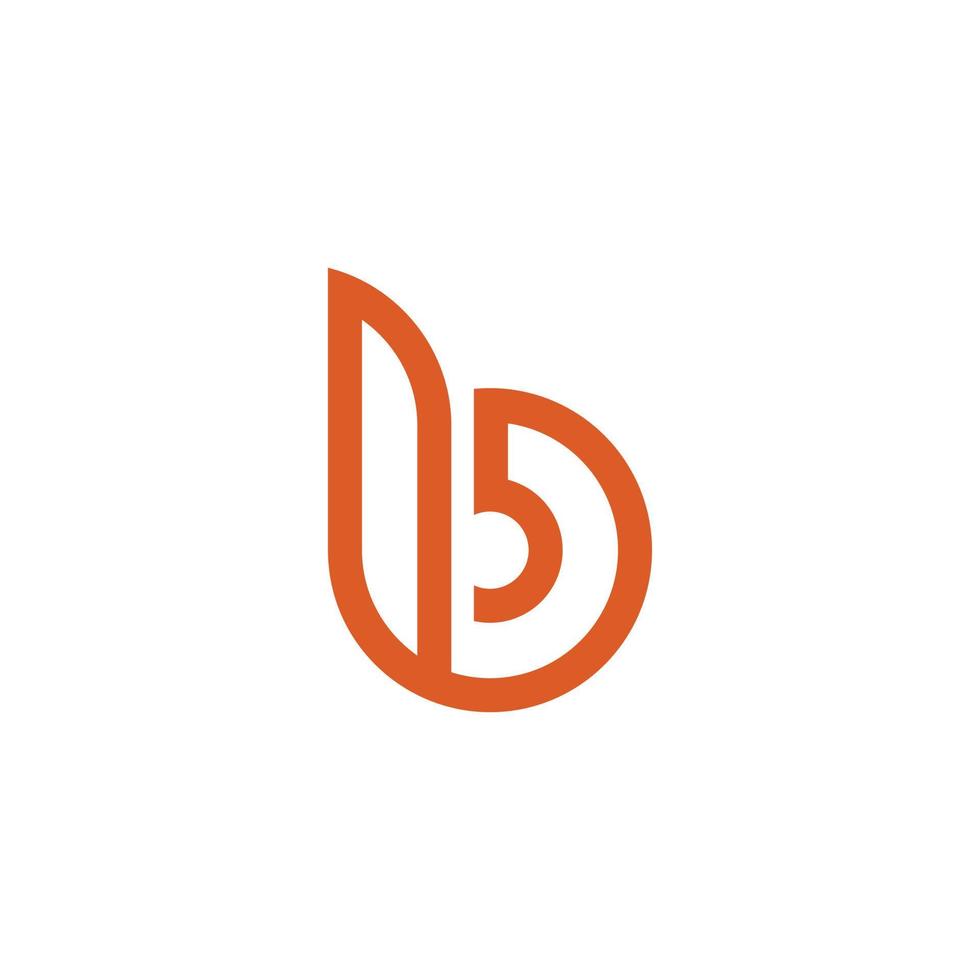 concept de conception de logo de lettre initiale b ou bb vecteur