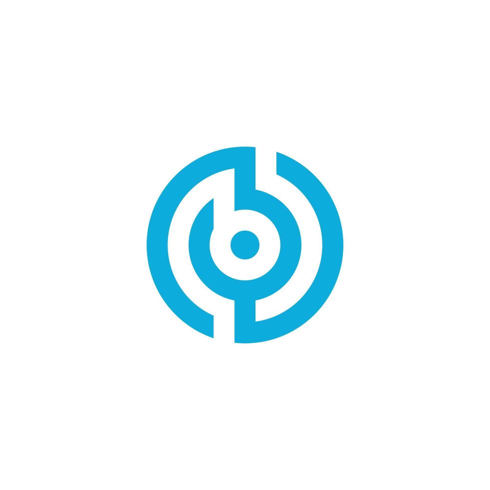 concept de vecteur de conception de logo lettre initiale b