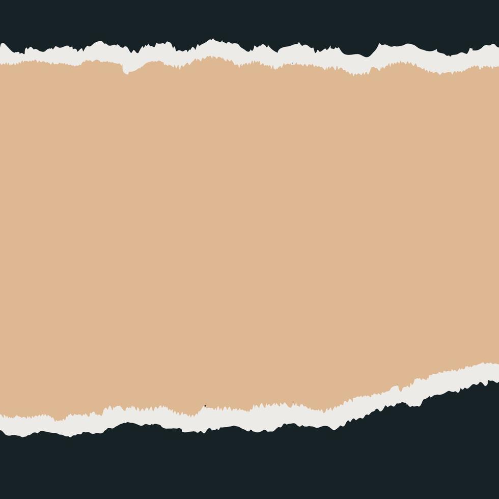 bandes de papier colorées déchirées isolées sur fond beige. bouts de papier froissés réalistes avec bords déchirés. des lambeaux lignés de pages de cahier. illustration vectorielle. vecteur