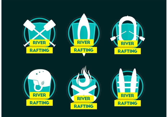 River Rafting Team Logo Vectors