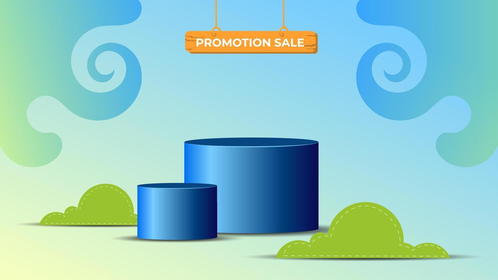 promotion vente scène de podium vide vecteur