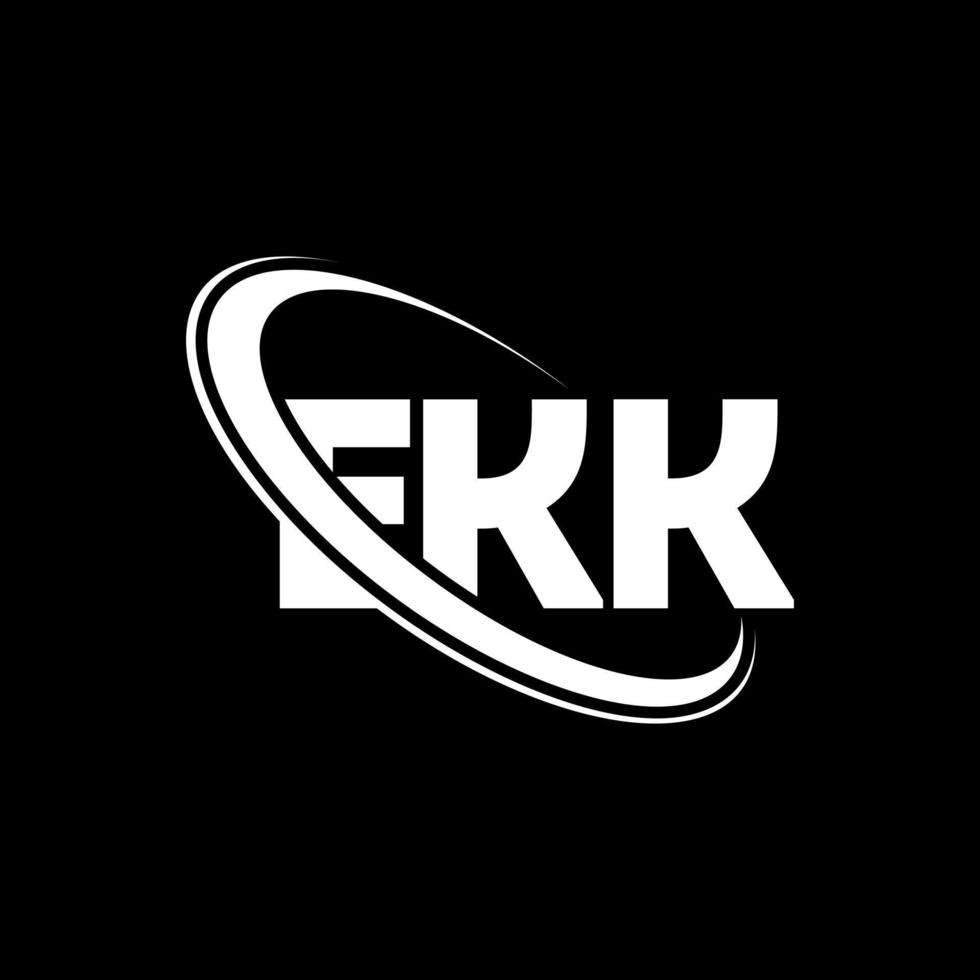 logo ekk. lettre ekk. création de logo de lettre ekk. initiales logo ekk liées avec un cercle et un logo monogramme majuscule. typographie ekk pour la technologie, les affaires et la marque immobilière. vecteur