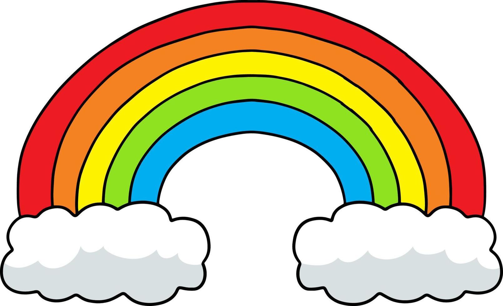 arc en ciel dessin animé couleur clipart illustration vecteur