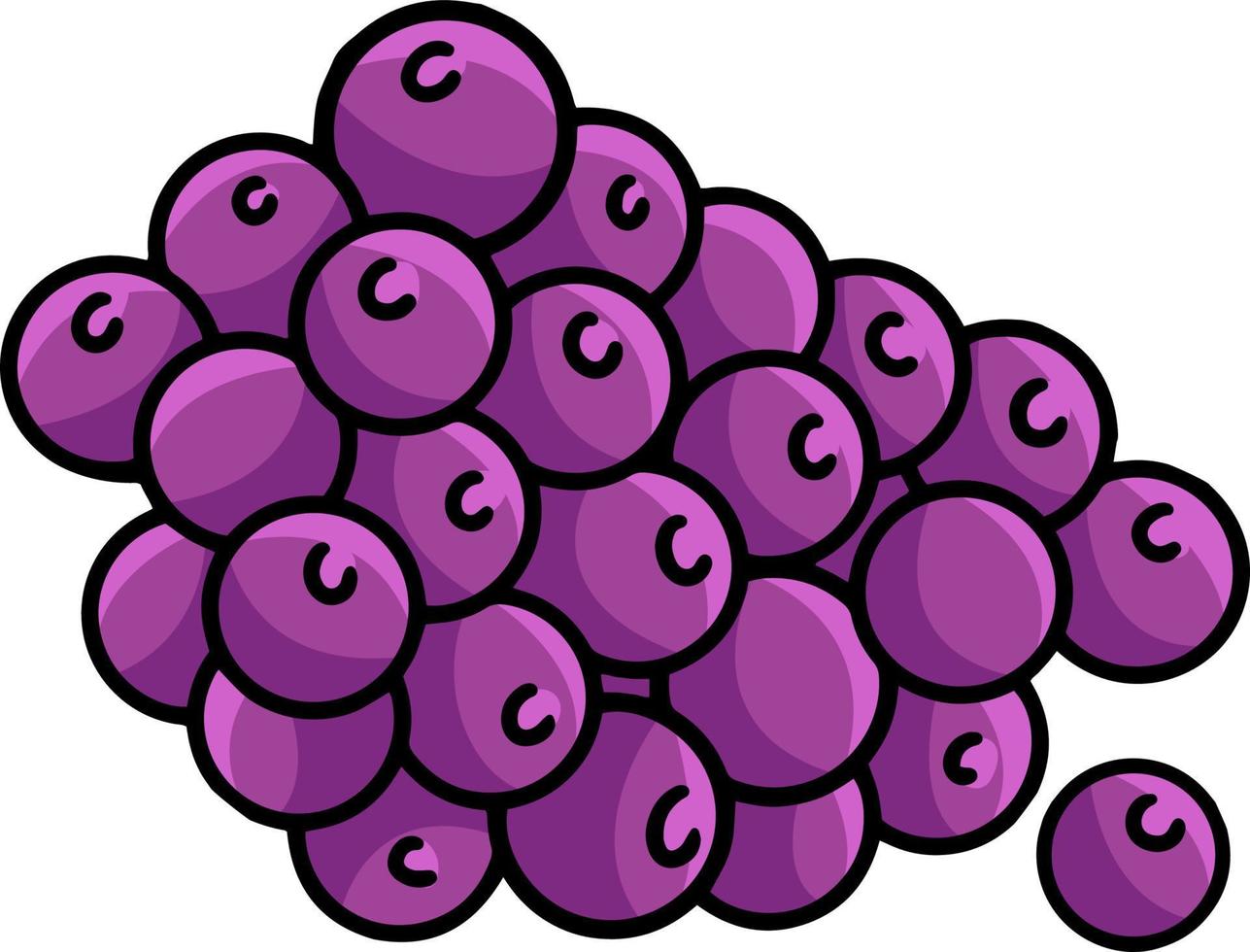 raisins fruits dessin animé couleur clipart illustration vecteur