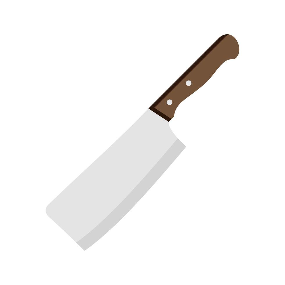 couteau de cuisine. éplucher. conception plate. concept abstrait. illustration vectorielle. icône blanche du couteau de cuisine du chef. vecteur