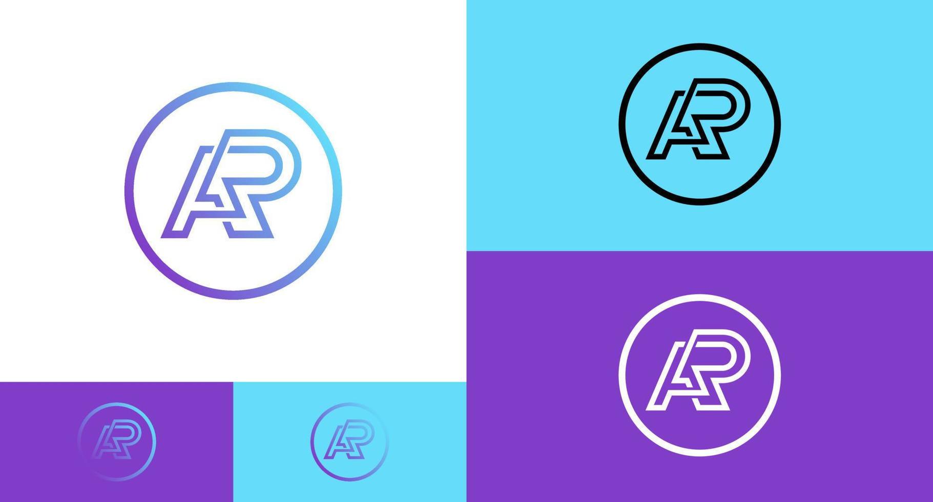 concept de conception de logo lettre avr monogramme vecteur