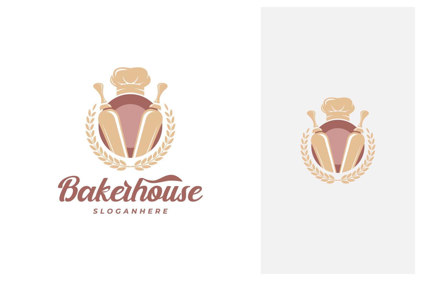 vecteur de conception de logo d'insigne d'emblème de boulangerie fraîche colorée