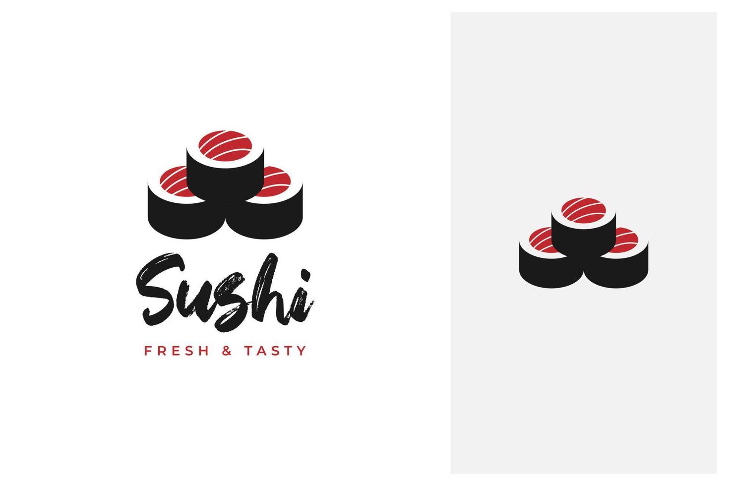 tas de vecteur de conception de logo de sushi