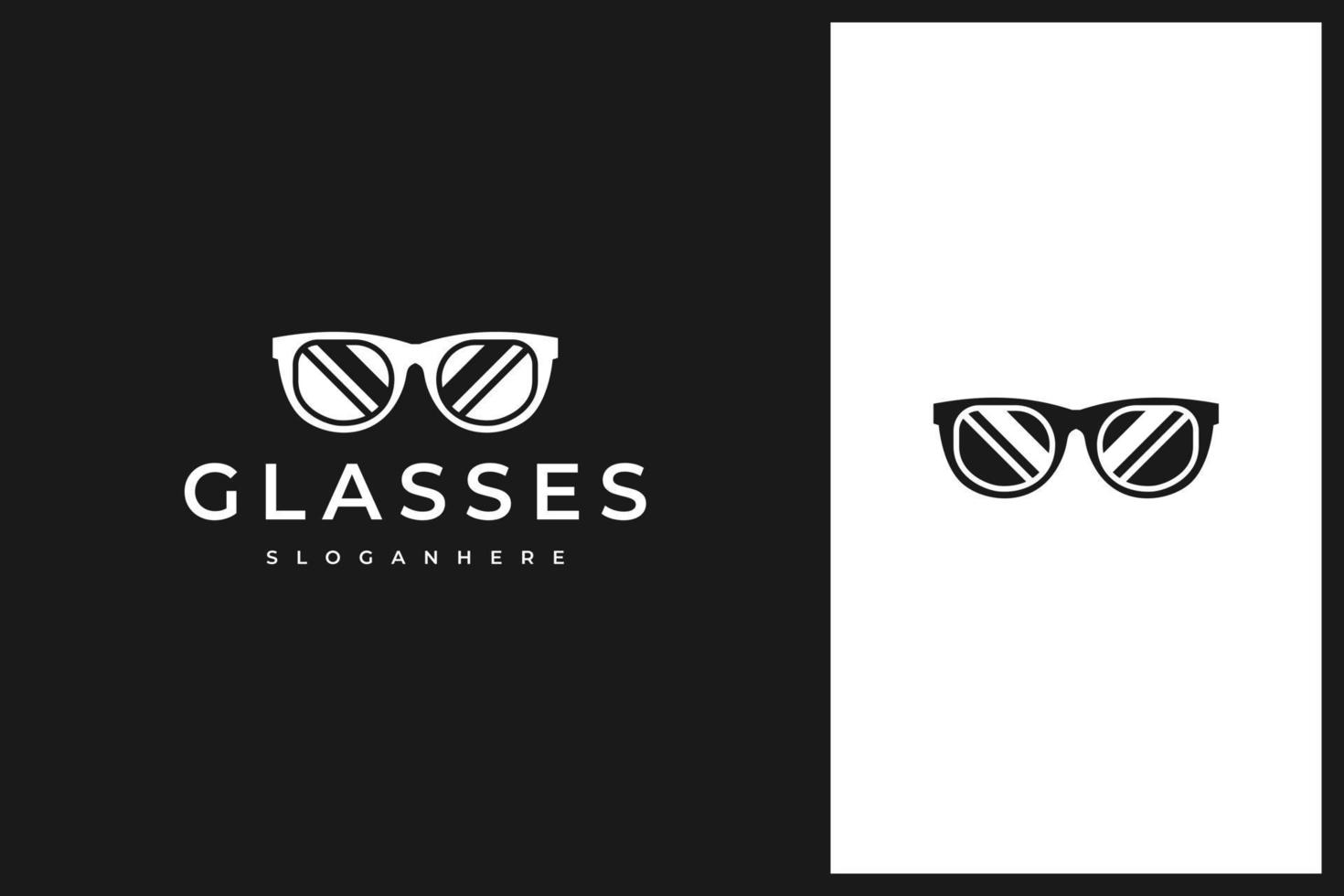 vecteur de conception de logo de lunettes simples