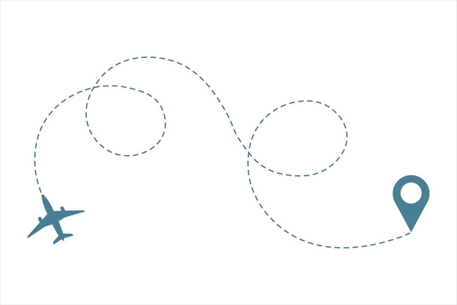 avion et sa piste sur fond blanc. illustration vectorielle vecteur