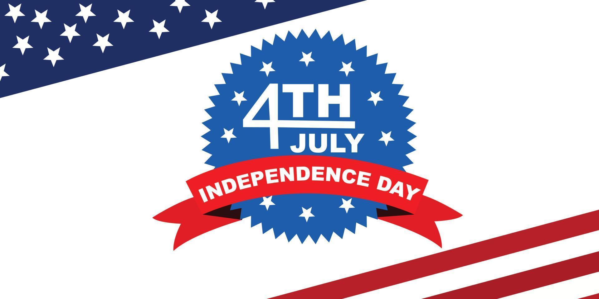 4 juillet fête de l'indépendance aux états-unis. joyeux jour de l'indépendance de l'amérique. vecteur