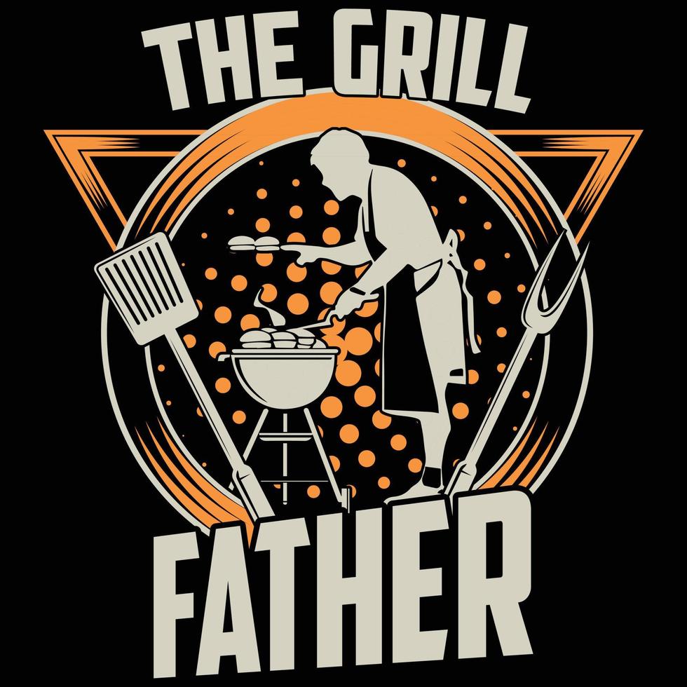 élément d'illustration de barbecue, création de t-shirt graphique, barbecue, nourriture, viande, boeuf, grillades vecteur