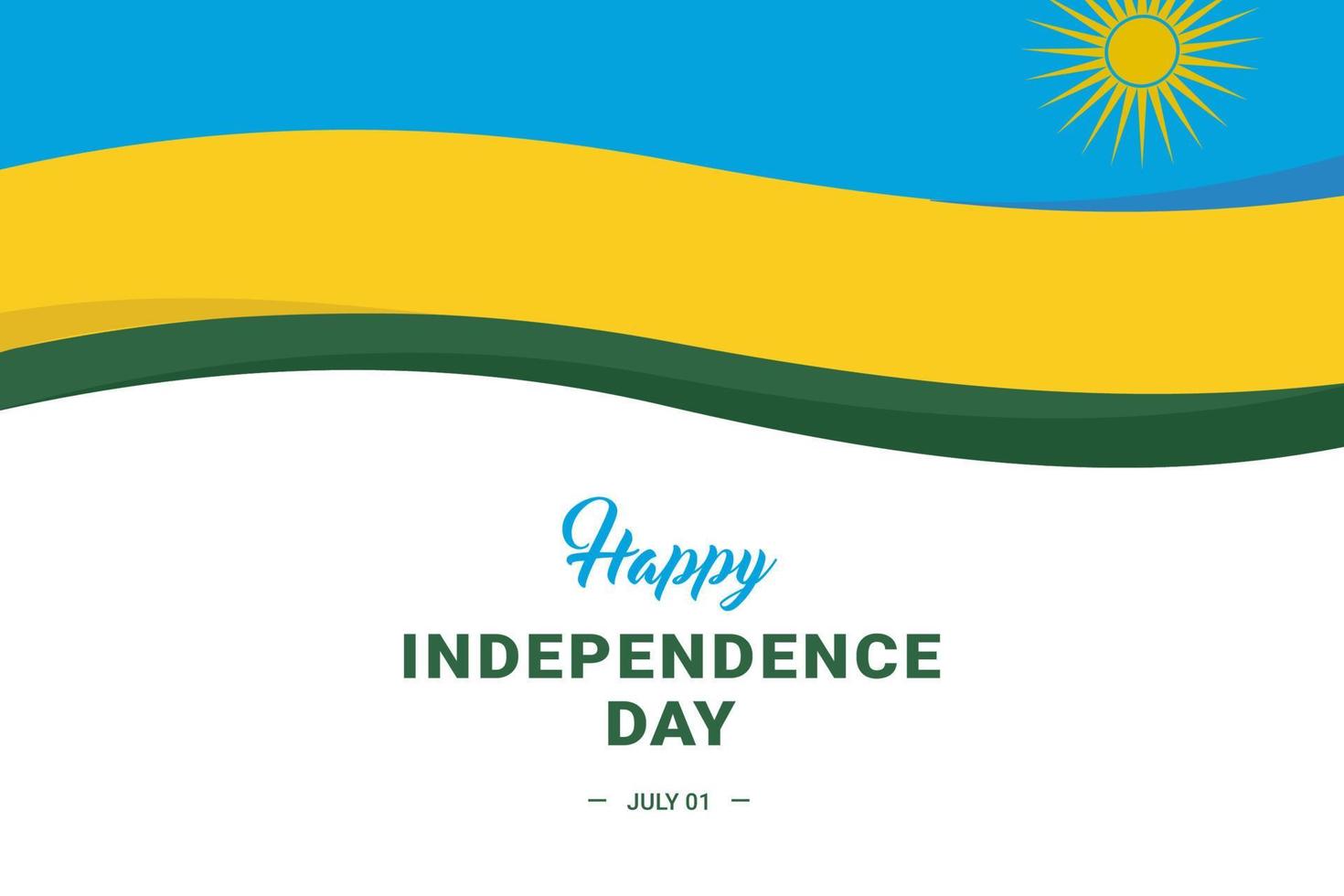 fête de l'indépendance du rwanda vecteur