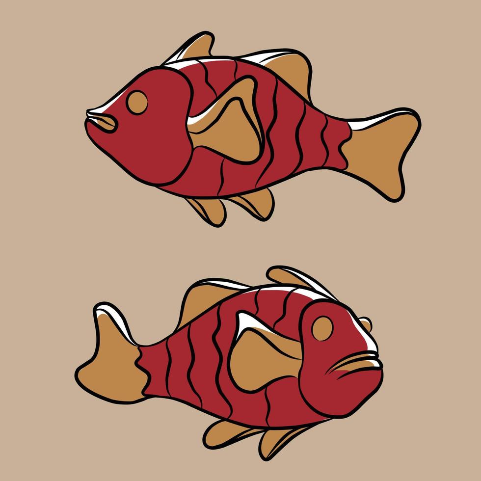 poisson rouge illustration vectorielle spécialement conçue pour les besoins publicitaires et ainsi de suite vecteur