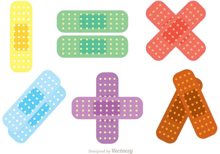 Vecteurs colorés pour enfants Bandaids vecteur