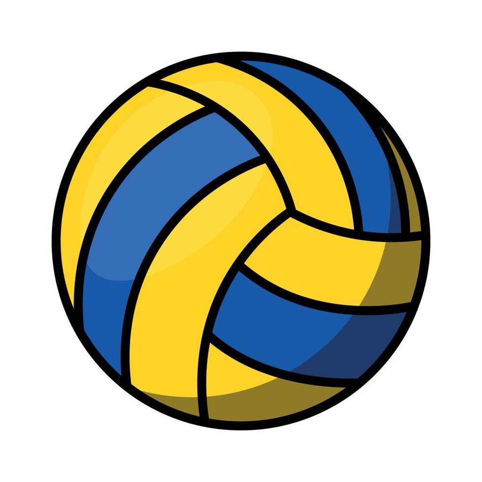 volley-ball vecteur icône clipart en illustration animée à plat sur fond blanc