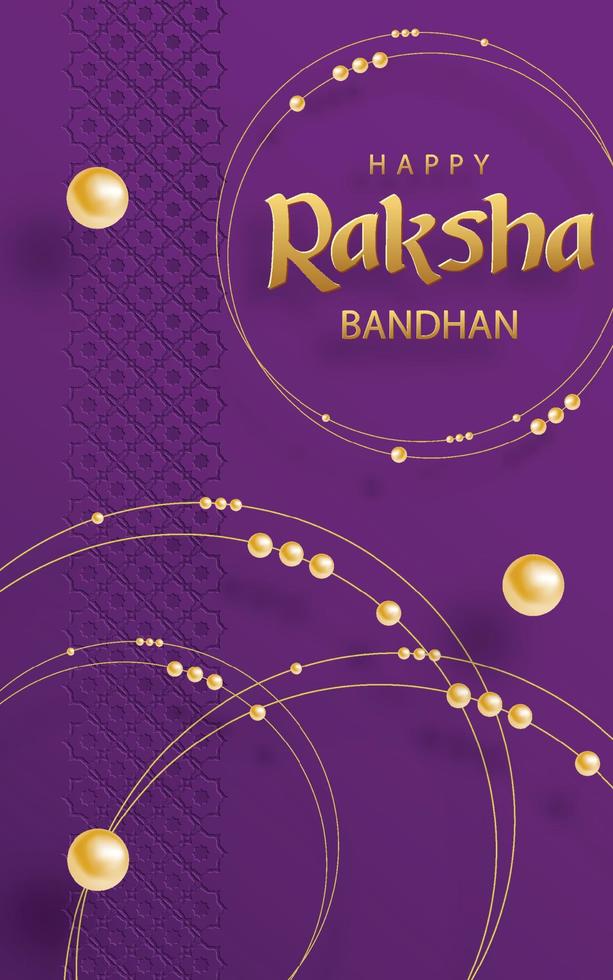 joyeux raksha bandhan, le festival indien, avec des éléments rakhi et du cristal sur fond de couleur vecteur