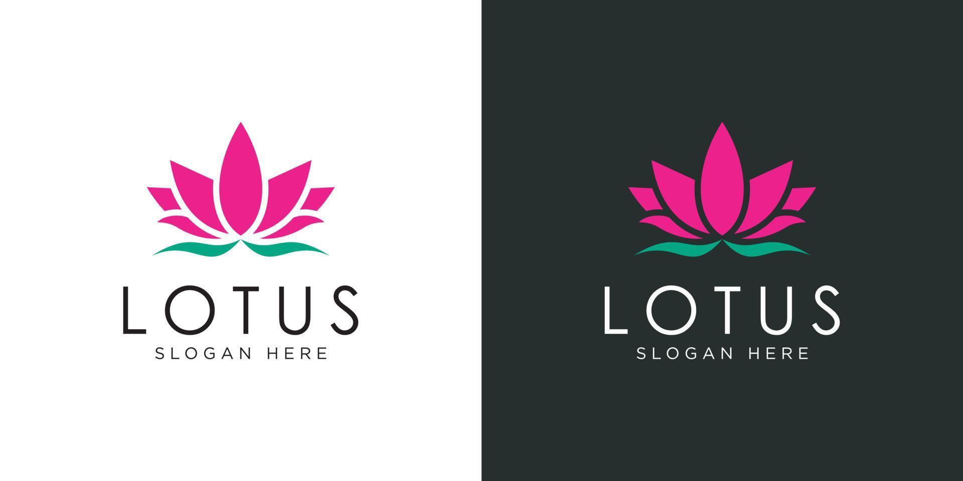 modèle de vecteur de conception de logo de fleur de lotus