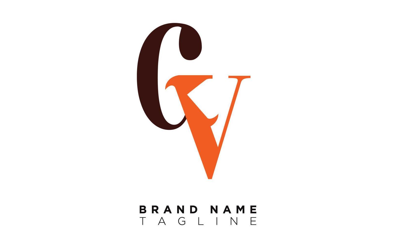 cv alphabet lettres initiales monogramme logo vc, c et v vecteur