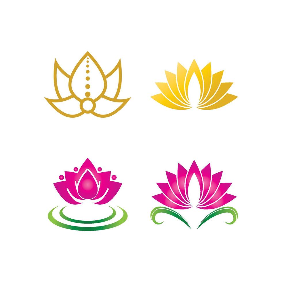 icône de lotus de vecteur de beauté