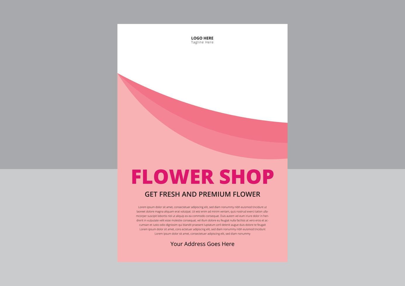 modèles de flyers de magasin de fleurs. conception de dépliant d'affiche de flyer de vente de printemps. couverture, conception de dépliants. vecteur