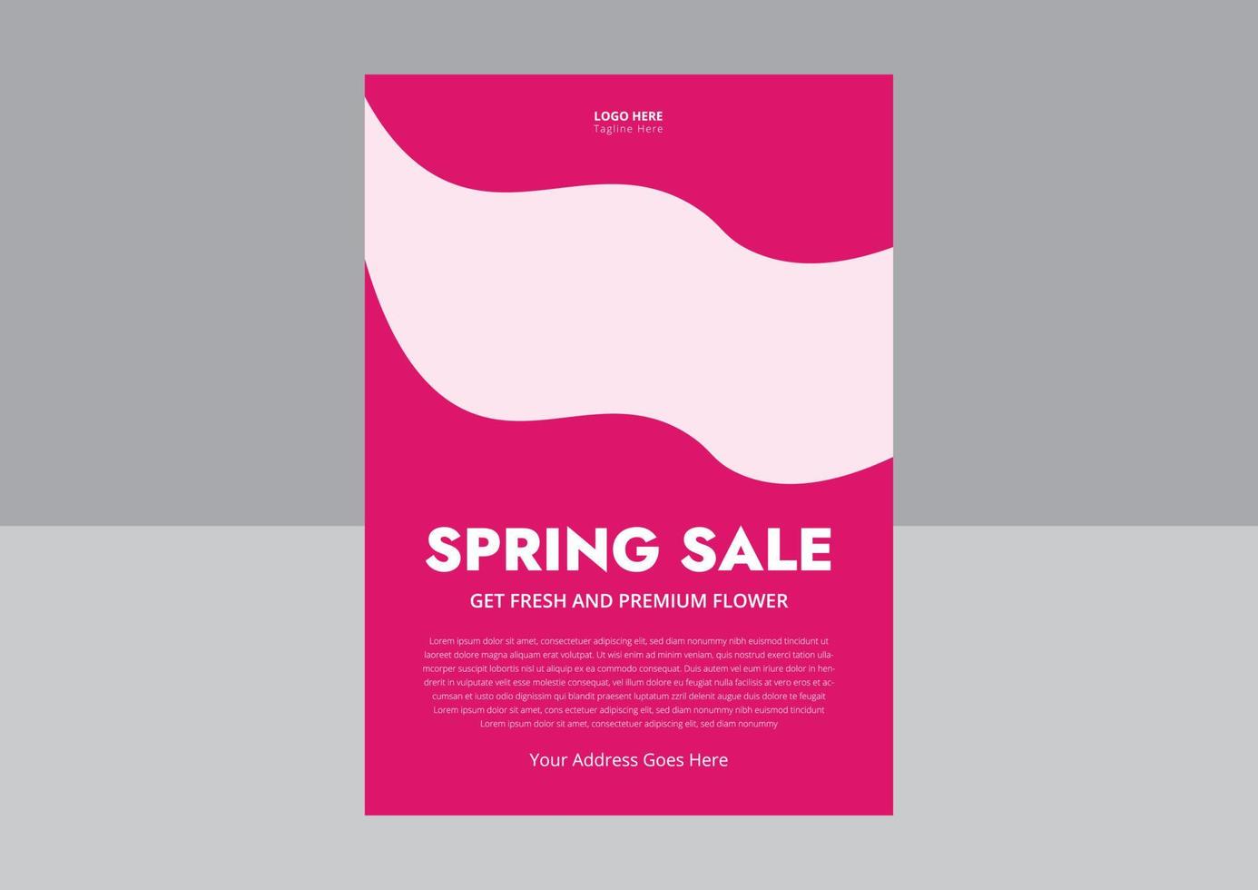 modèles de flyers de magasin de fleurs. conception de dépliant d'affiche de flyer de vente de printemps. couverture, conception de dépliants. vecteur