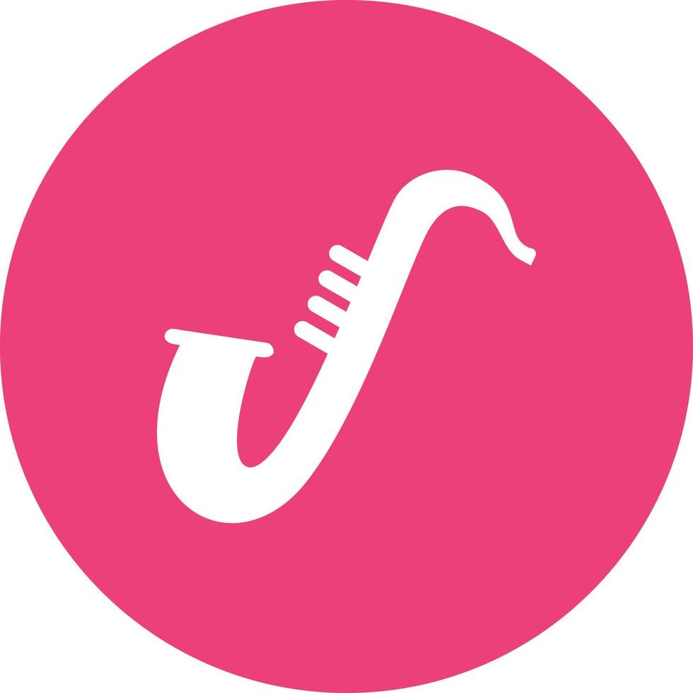 icône de fond cercle saxophone vecteur