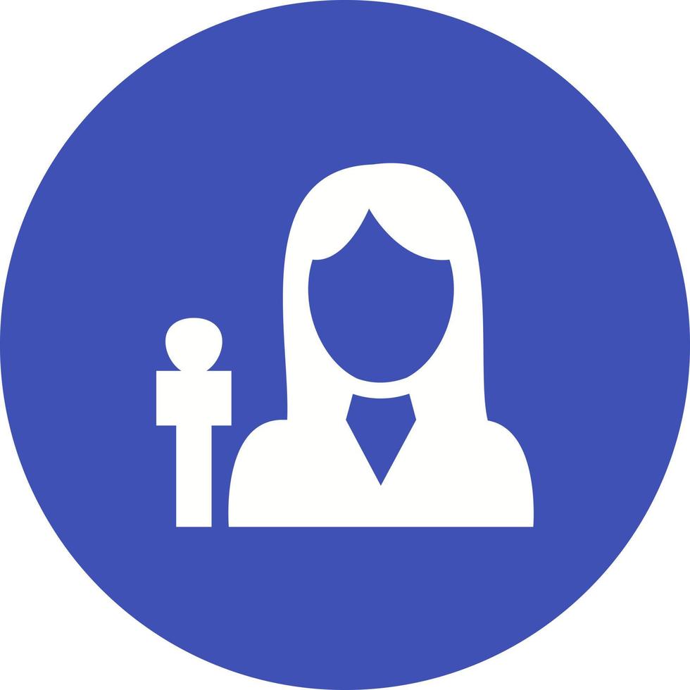 icône de fond de cercle d'ancre féminine vecteur