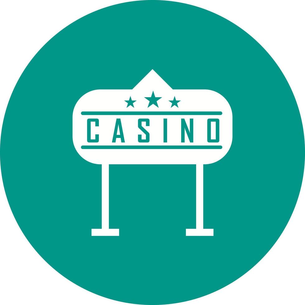 icône de fond de cercle de signe de casino vecteur