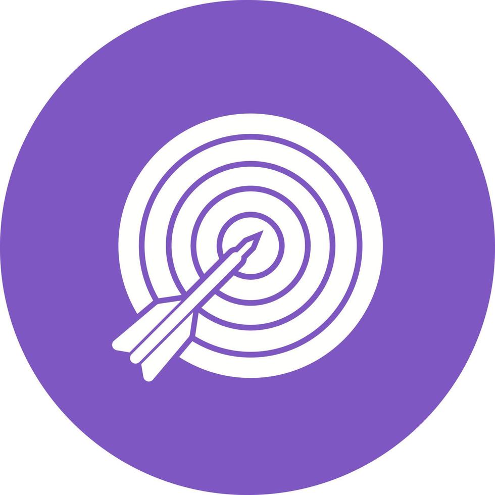 icône de fond de cercle de jeu de fléchettes vecteur