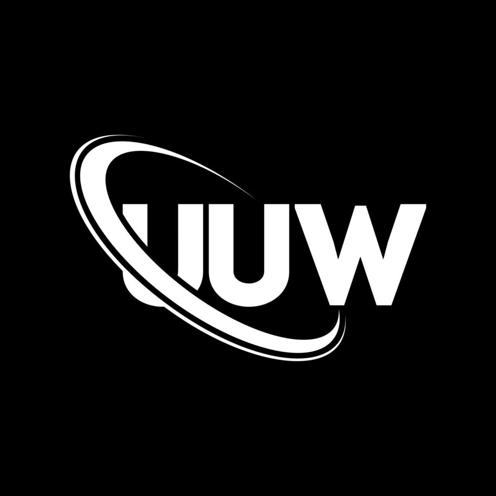 euh logo. euh lettre. création de logo de lettre uuw. initiales logo uuw liées avec un cercle et un logo monogramme majuscule. uuw typographie pour la technologie, les affaires et la marque immobilière. vecteur