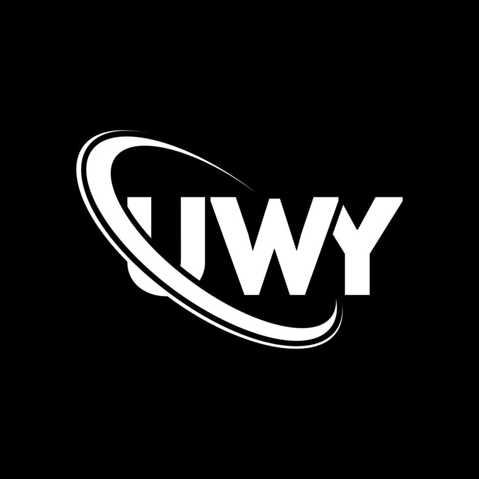 super logo. uwy lettre. création de logo de lettre uwy. initiales logo uwy liées avec un cercle et un logo monogramme majuscule. typographie uwy pour la technologie, les affaires et la marque immobilière. vecteur