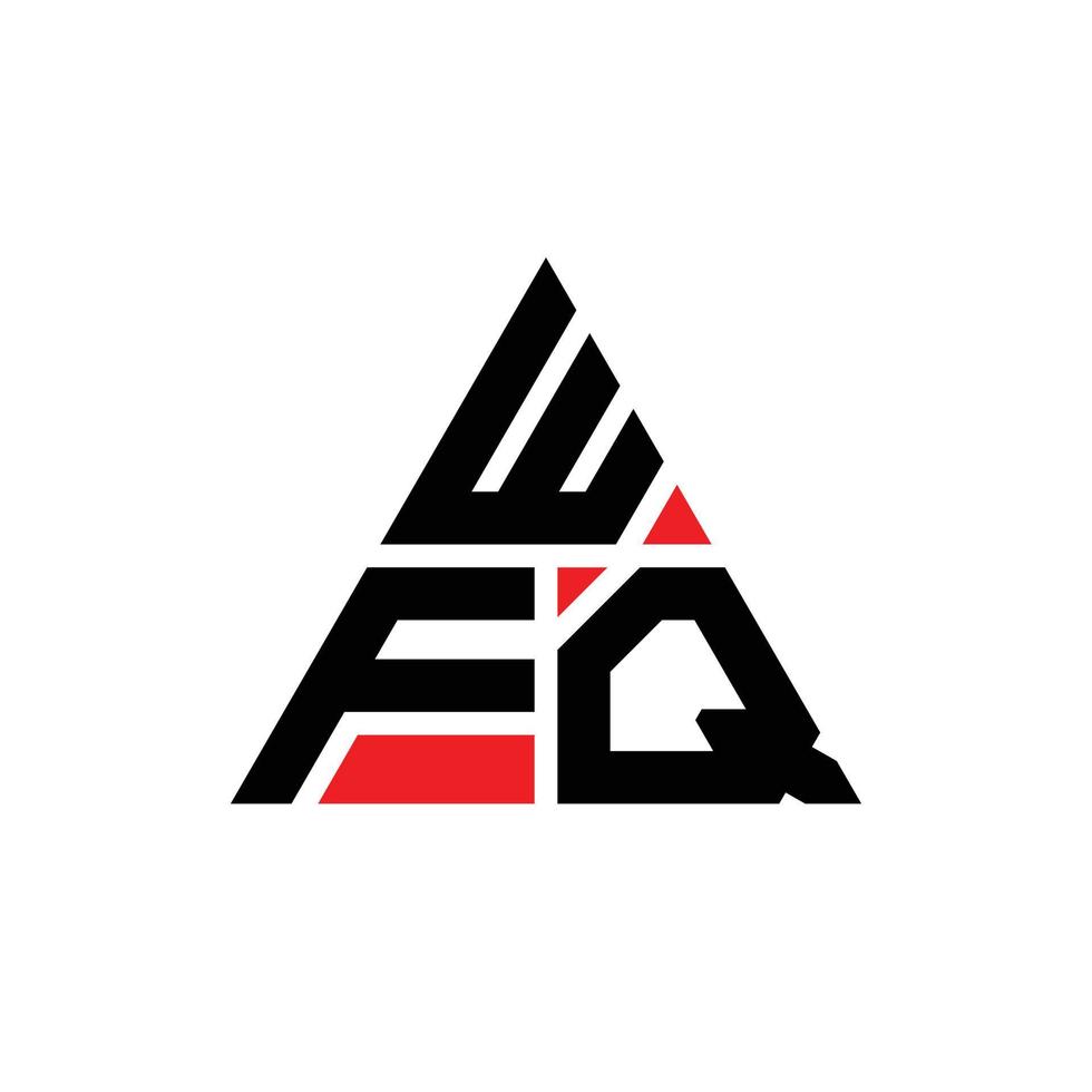 création de logo de lettre triangle wfq avec forme de triangle. monogramme de conception de logo triangle wfq. modèle de logo vectoriel triangle wfq avec couleur rouge. logo triangulaire wfq logo simple, élégant et luxueux.