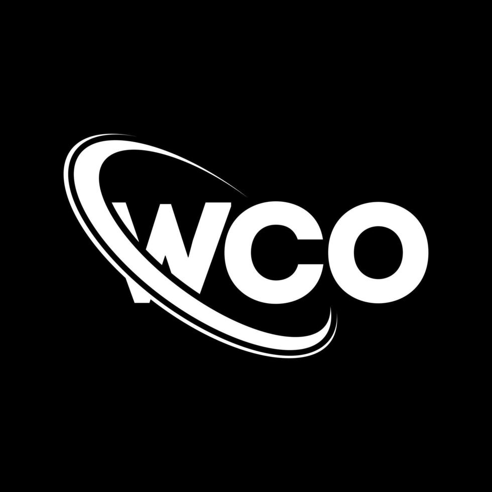 logo wco. lettre de l'omc. création de logo de lettre wco. initiales wco logo liées avec un cercle et un logo monogramme majuscule. typographie wco pour la technologie, les affaires et la marque immobilière. vecteur