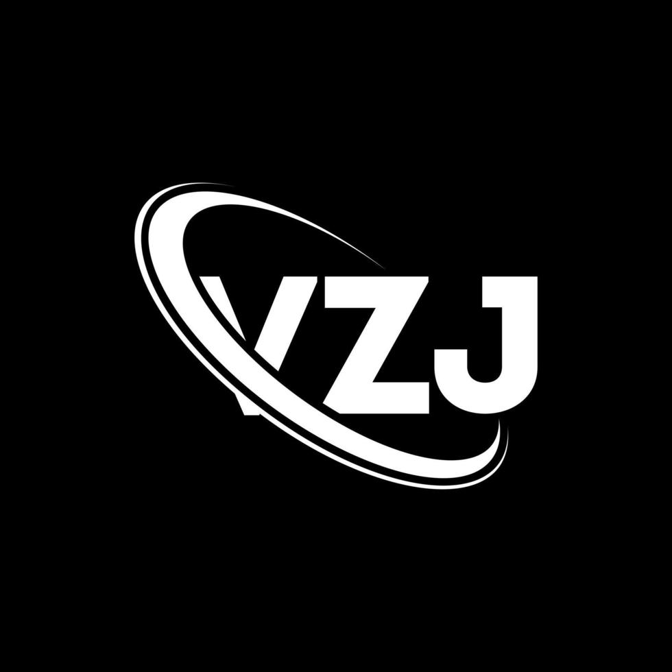 logo vzj. lettre vzj. création de logo de lettre vzj. initiales logo vzj liées avec un cercle et un logo monogramme majuscule. typographie vzj pour la technologie, les affaires et la marque immobilière. vecteur