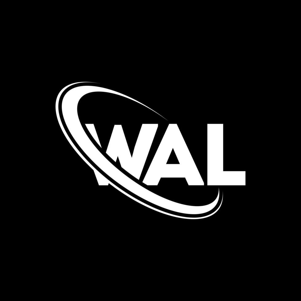 logo wal. wal lettre. création de logo de lettre wal. initiales logo wal liées avec un cercle et un logo monogramme majuscule. typographie wal pour la technologie, les affaires et la marque immobilière. vecteur