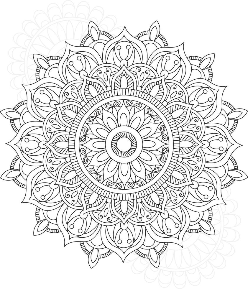 coloriages de mandalas pour adultes et enfants vecteur