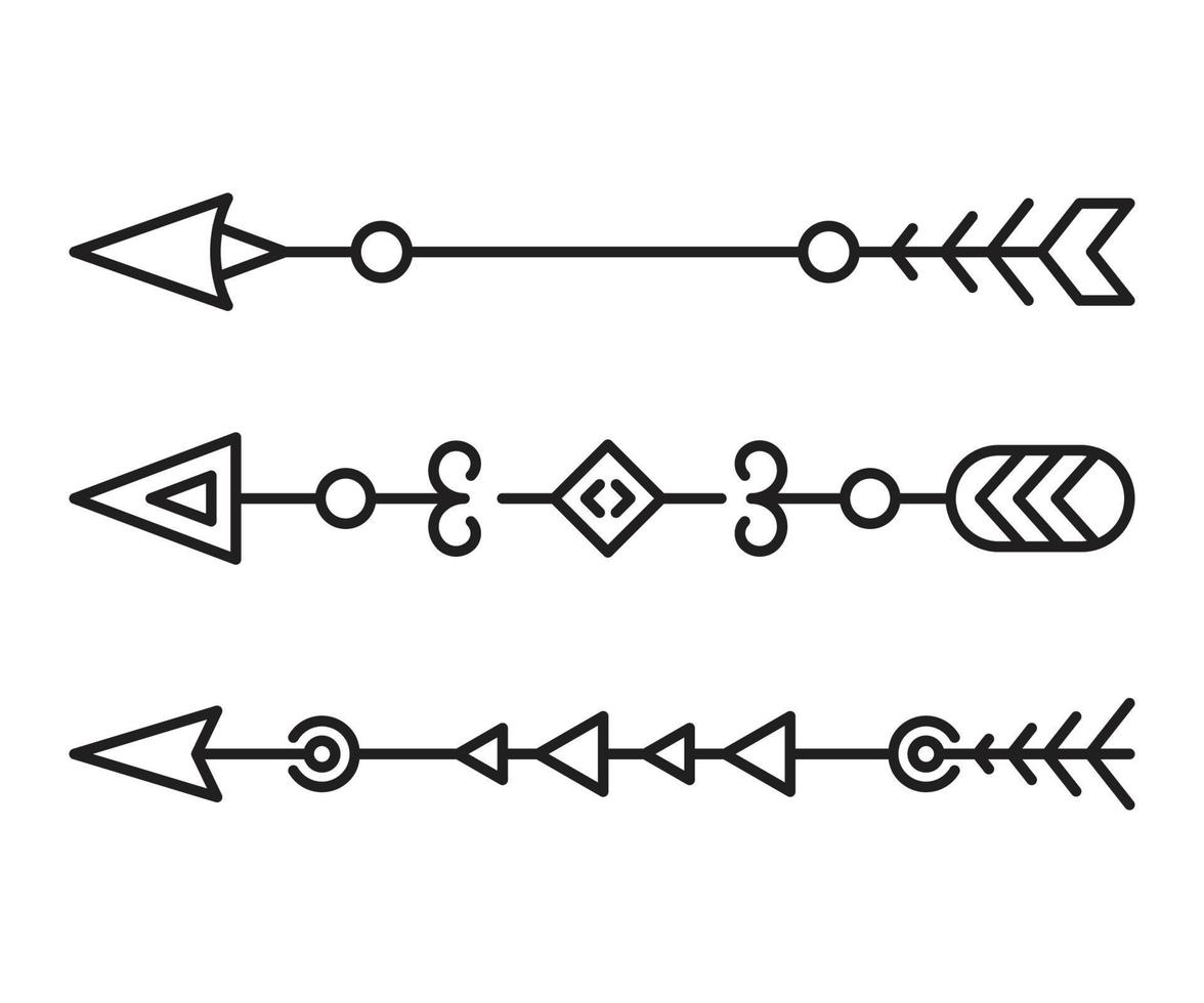 illustration de ligne de flèche tribale vecteur