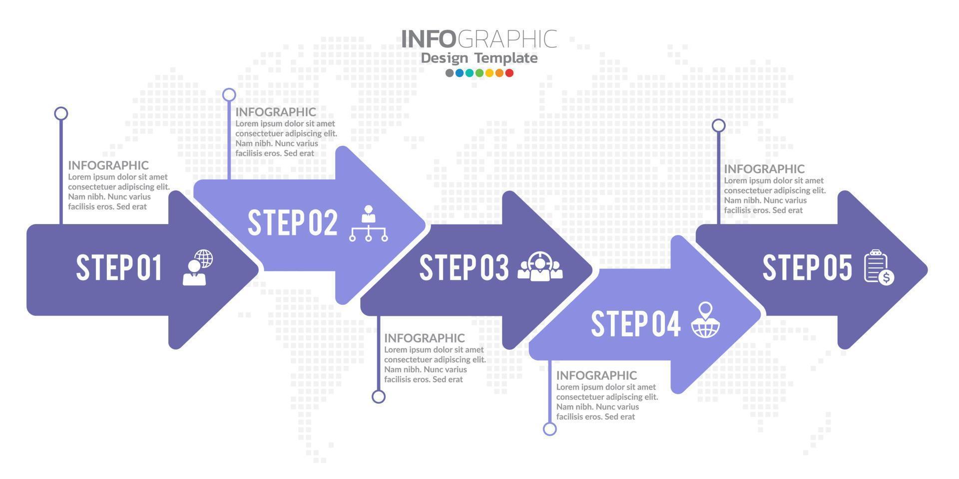 éléments infographiques pour le contenu, diagramme, organigramme, étapes, parties, chronologie, flux de travail, graphique. vecteur