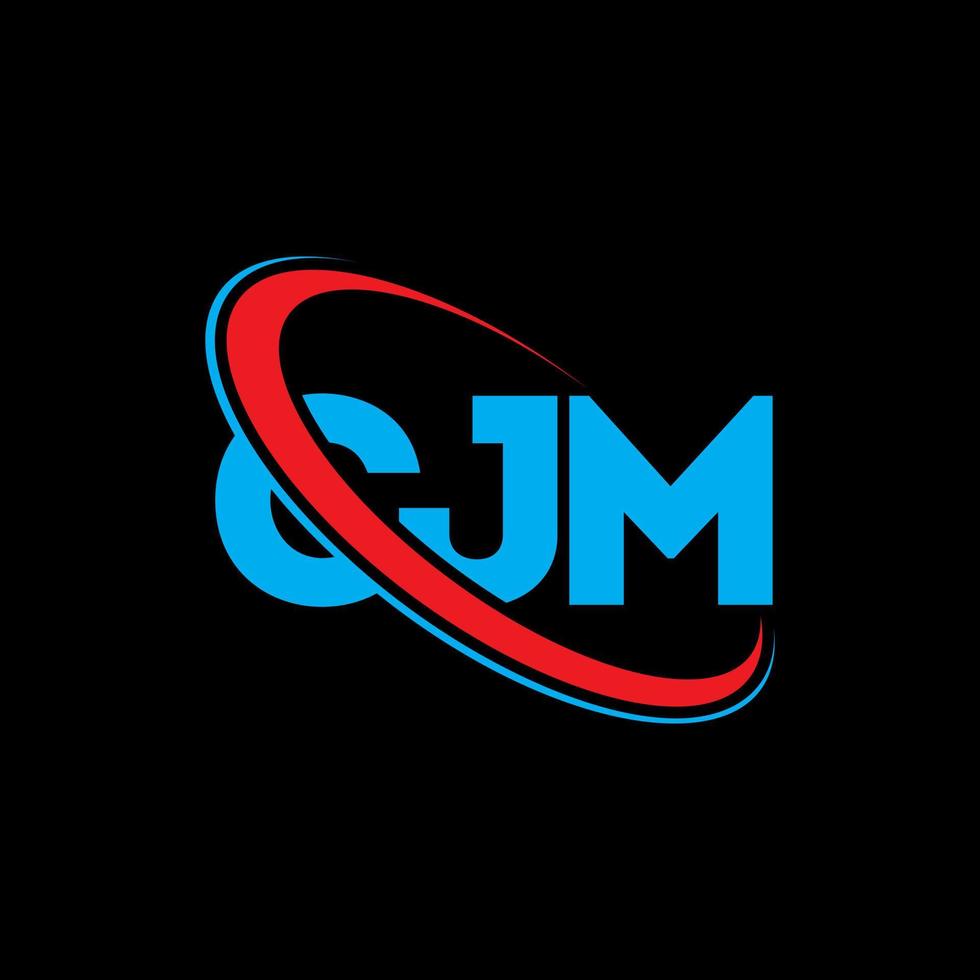 logo cjm. lettre cjm. création de logo de lettre cjm. initiales cjm logo lié avec cercle et logo monogramme majuscule. typographie cjm pour la marque technologique, commerciale et immobilière. vecteur