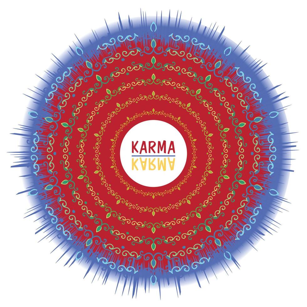 fond de karma illustration de style mandala abstrait pour bannières et affiches vecteur