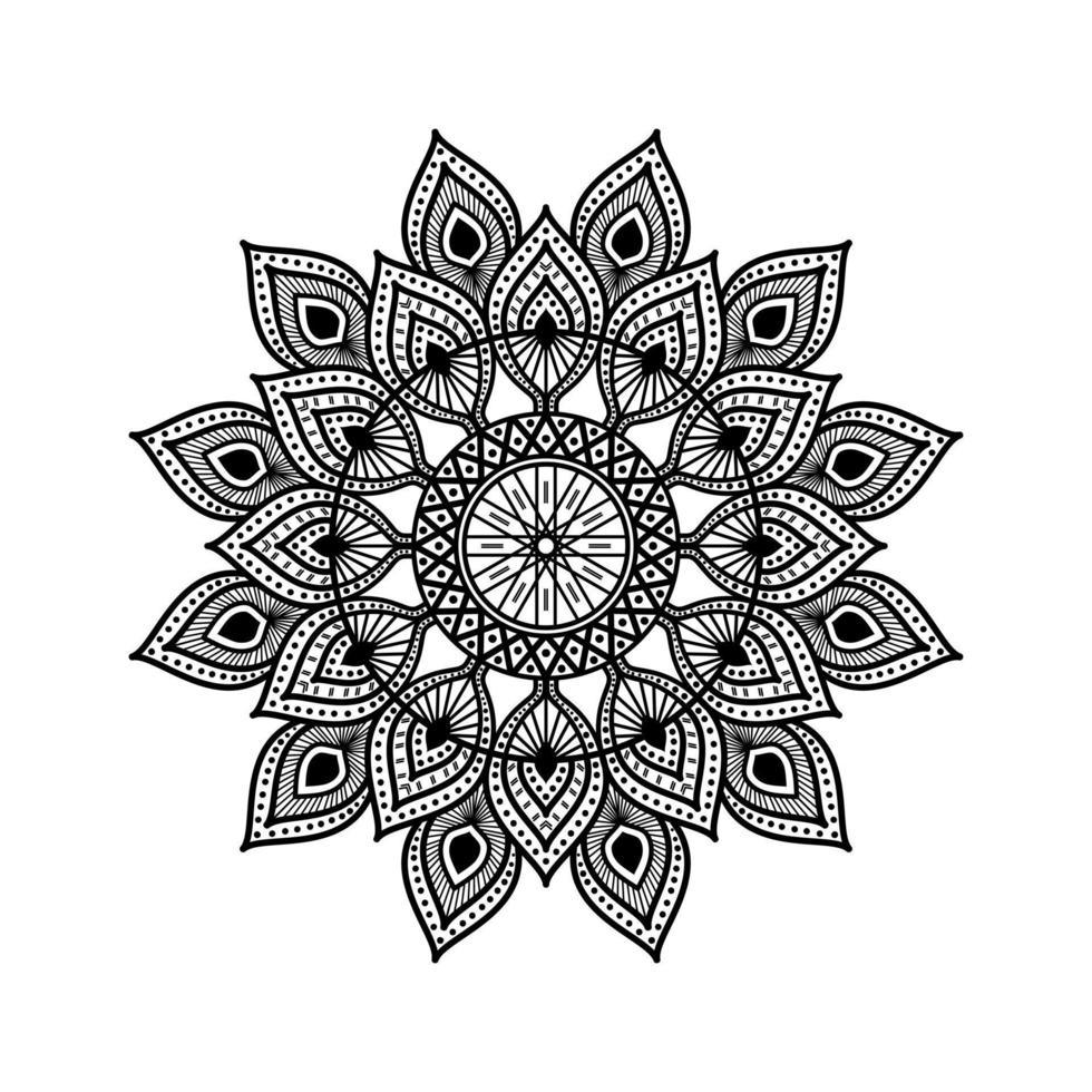 conception de mandala éléments décoratifs vintage motif oriental graphiques dessinés à la main illustration vectorielle premium vecteur premium