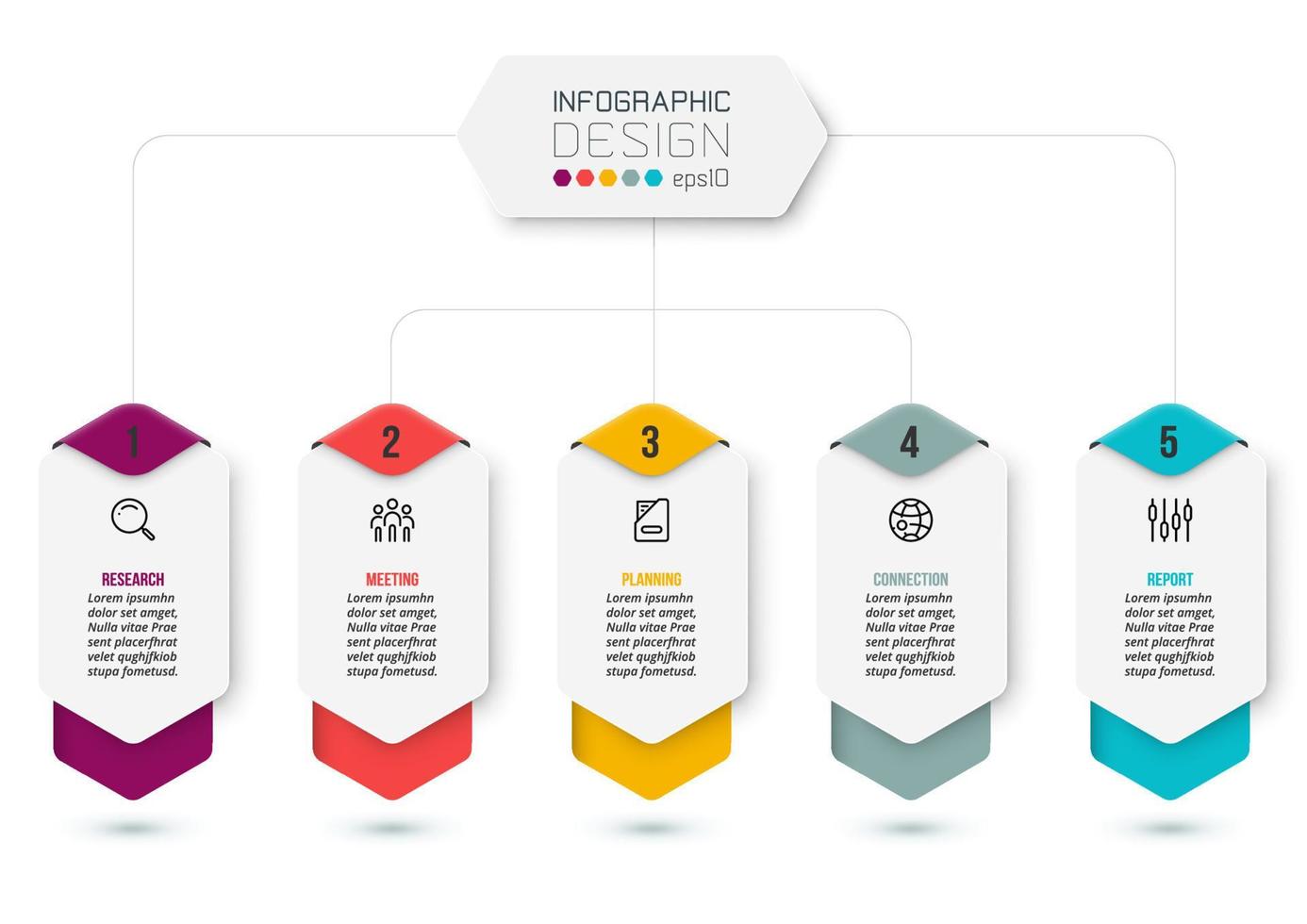 concept d'entreprise de modèle infographique avec diagramme. vecteur