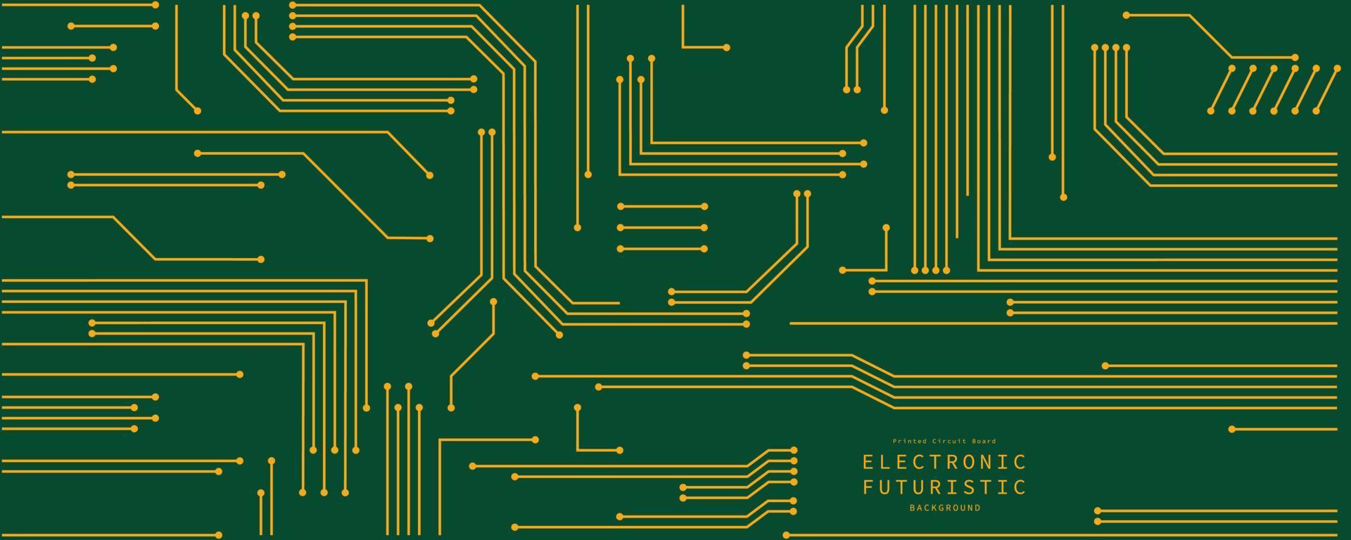 une carte de circuit imprimé pour la conception d'arrière-plan numérique futuriste abstraite vecteur