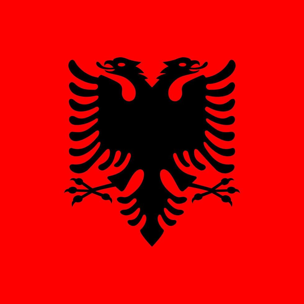 drapeau albanie, couleurs officielles. illustration vectorielle. vecteur