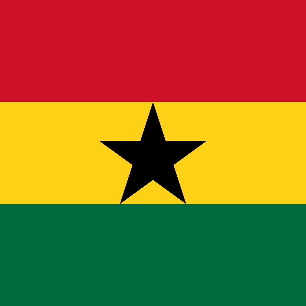 drapeau du ghana, couleurs officielles. illustration vectorielle. vecteur