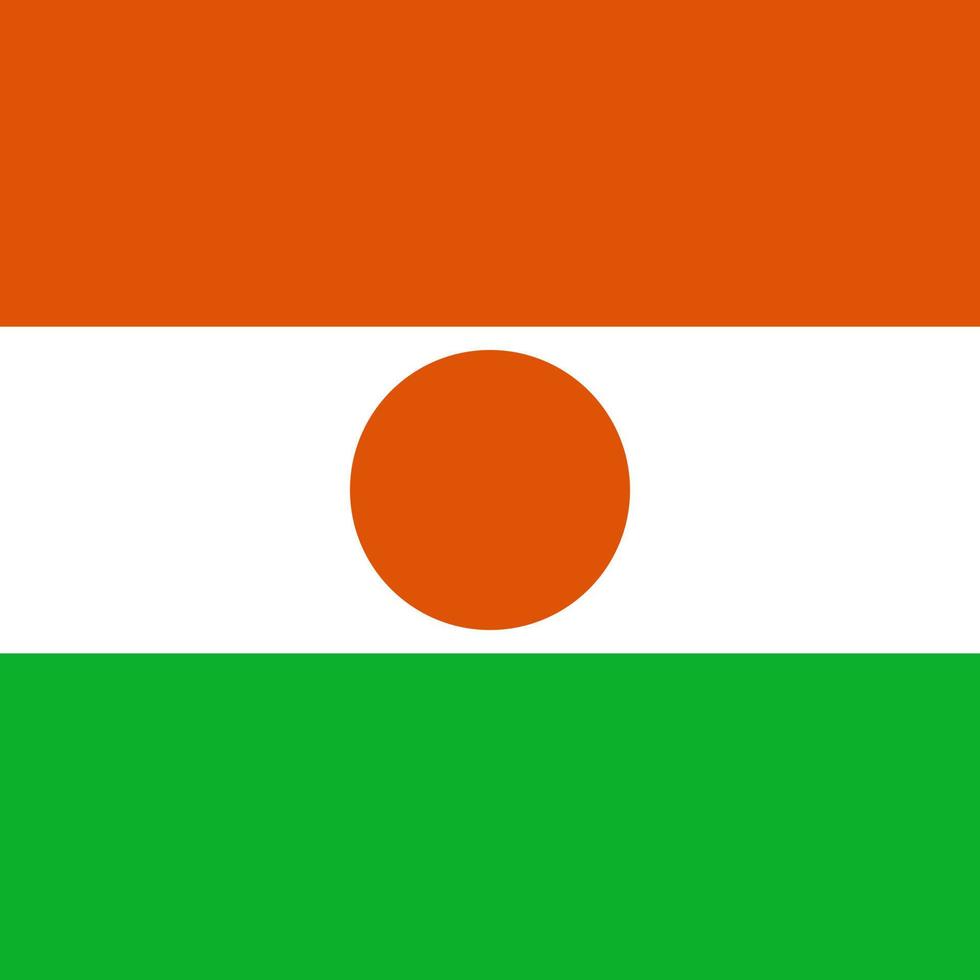 drapeau nigérien, couleurs officielles. illustration vectorielle. vecteur